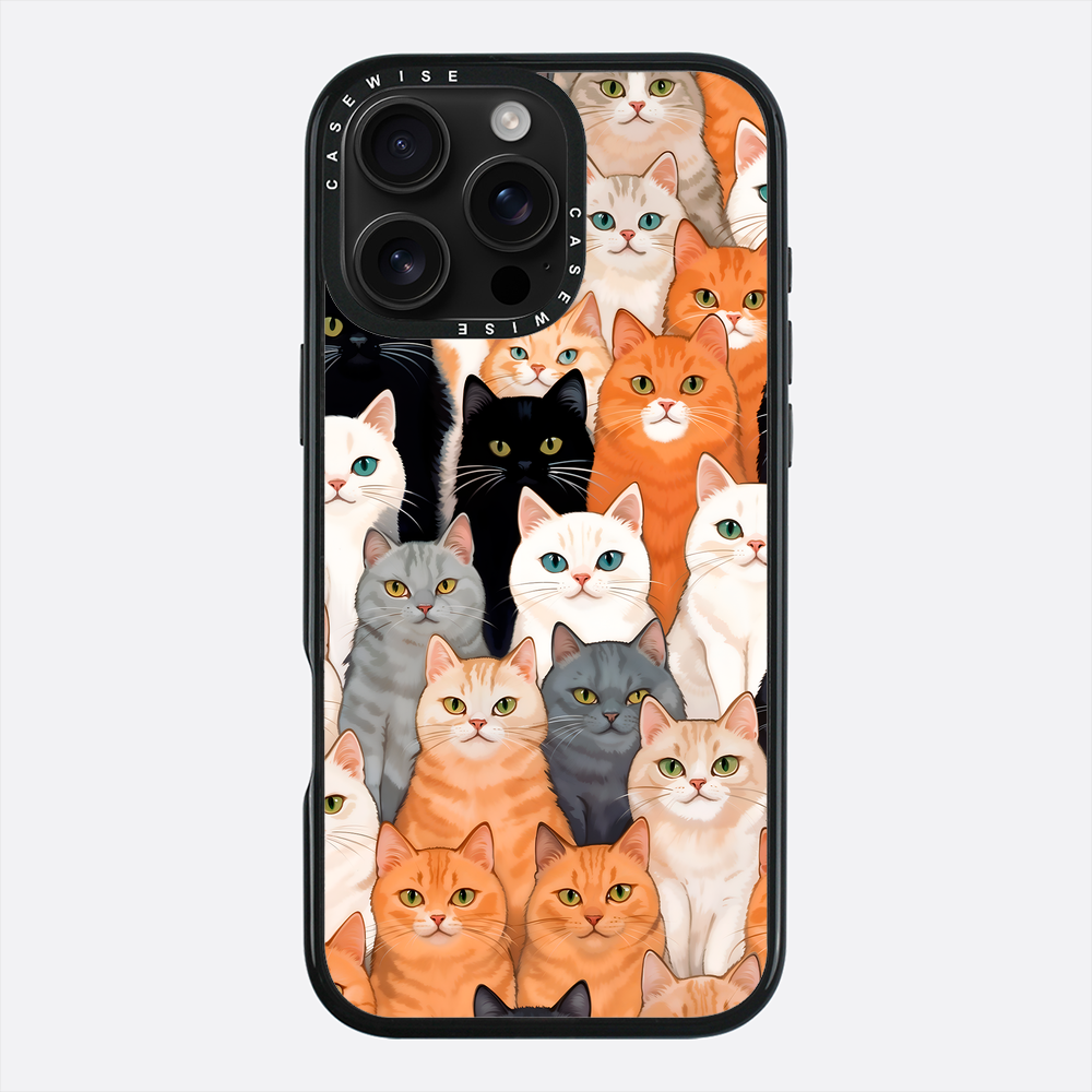Gromada kotów, zabawne kocięta. - Etui