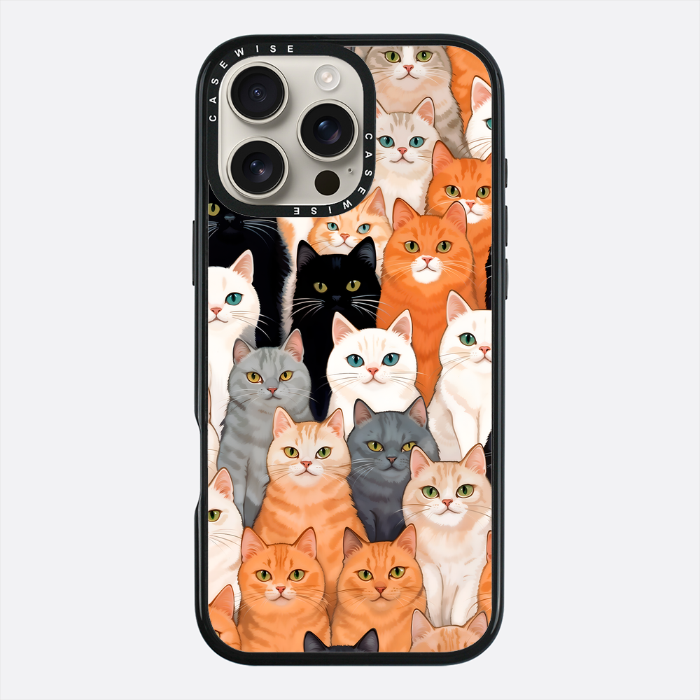 Gromada kotów, zabawne kocięta. - Etui