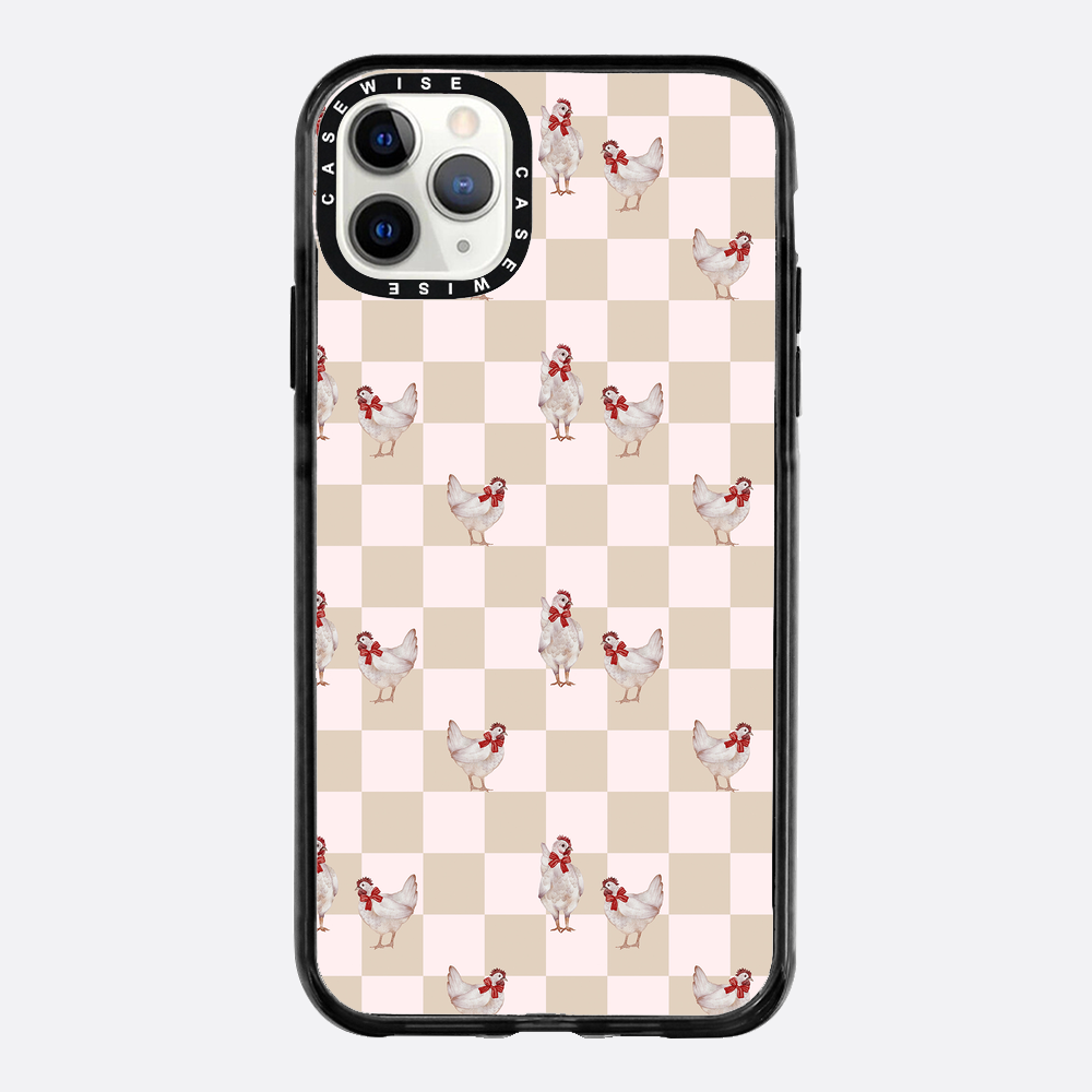 Kurczaki na kracie ciemny beż - Etui