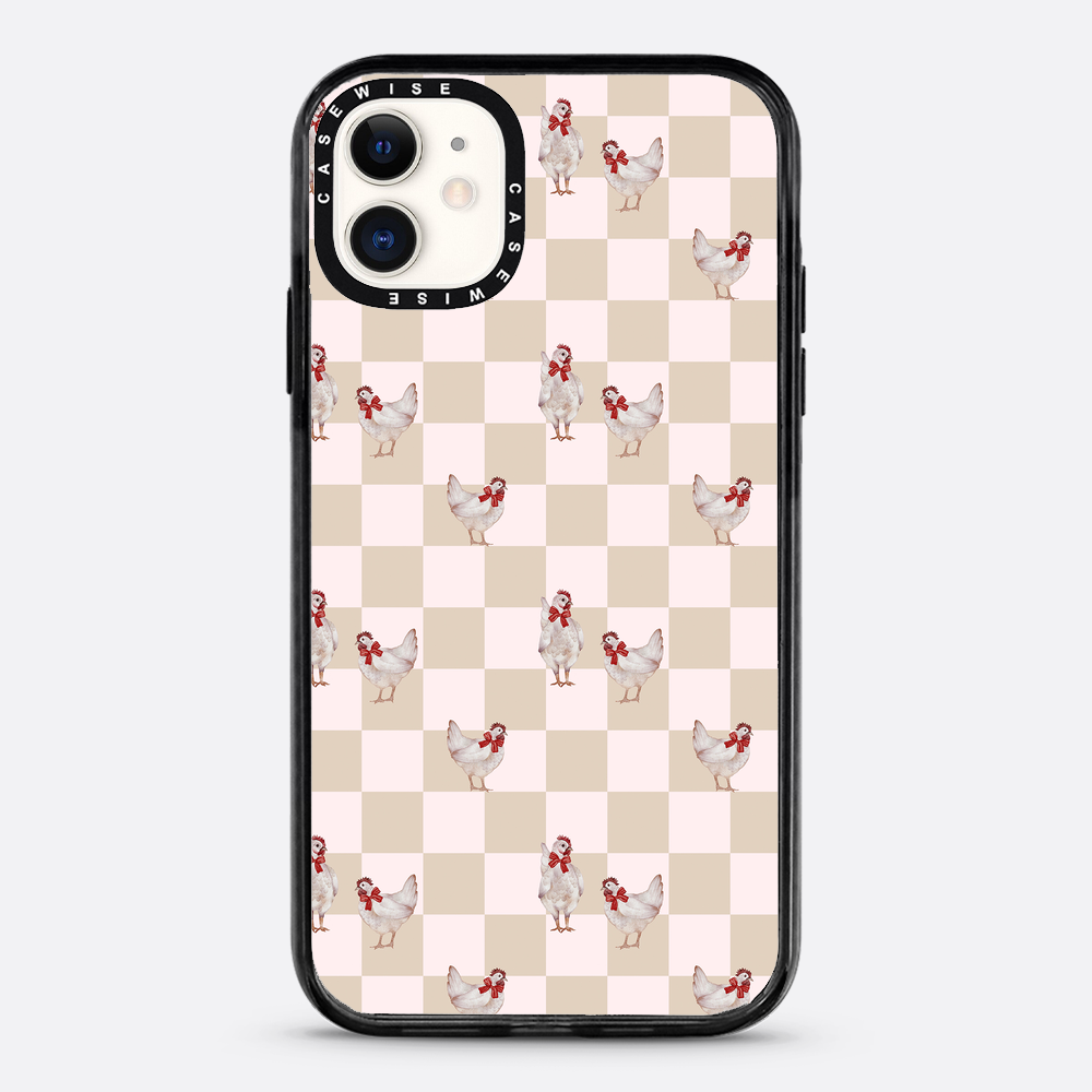 Kurczaki na kracie ciemny beż - Etui