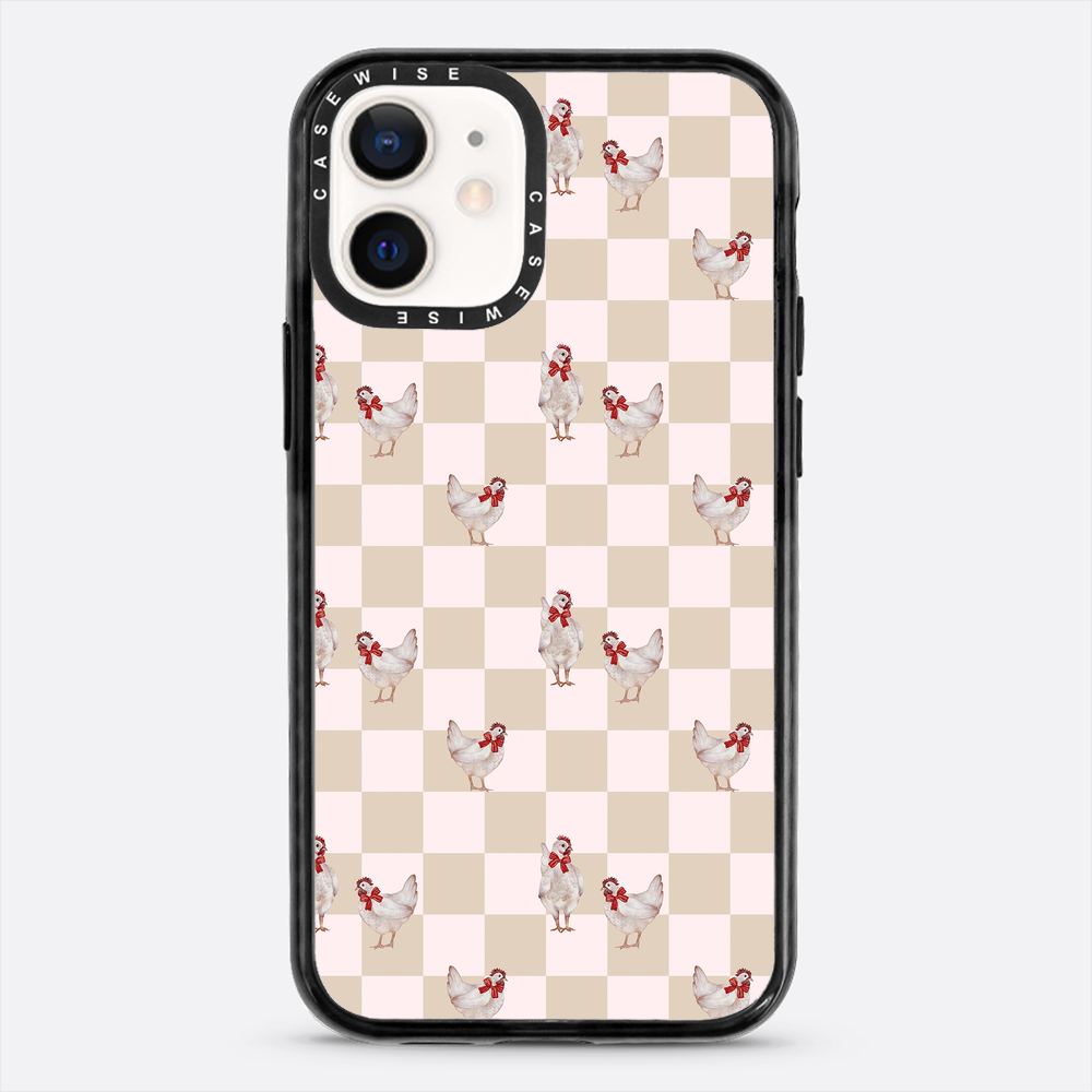 Kurczaki na kracie ciemny beż - Etui