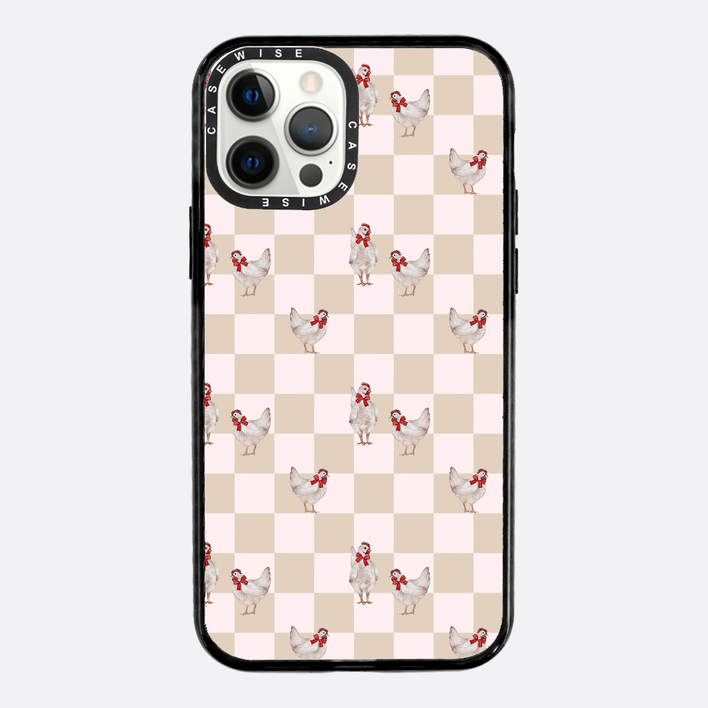 Kurczaki na kracie ciemny beż - Etui