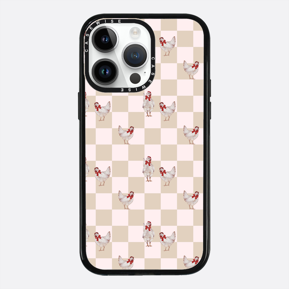 Kurczaki na kracie ciemny beż - Etui