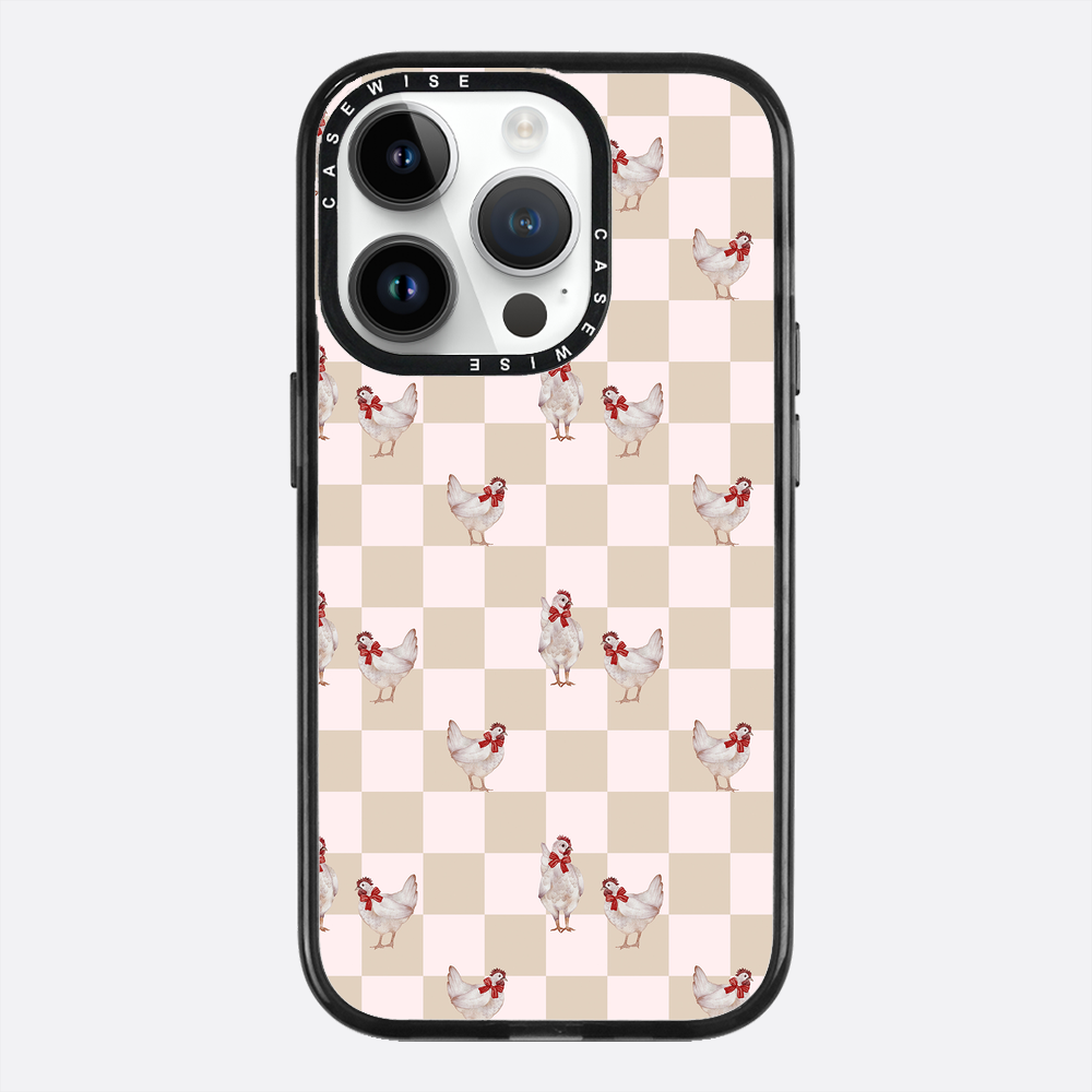 Kurczaki na kracie ciemny beż - Etui
