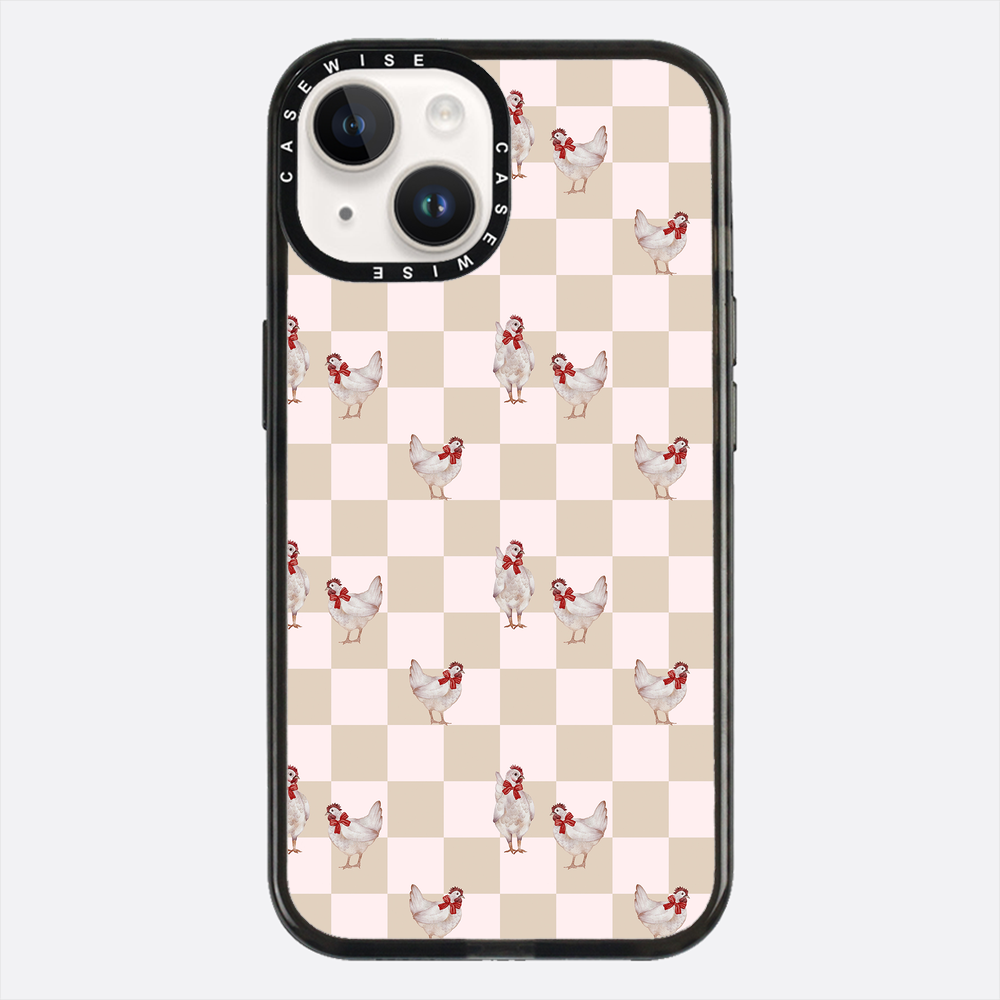Kurczaki na kracie ciemny beż - Etui