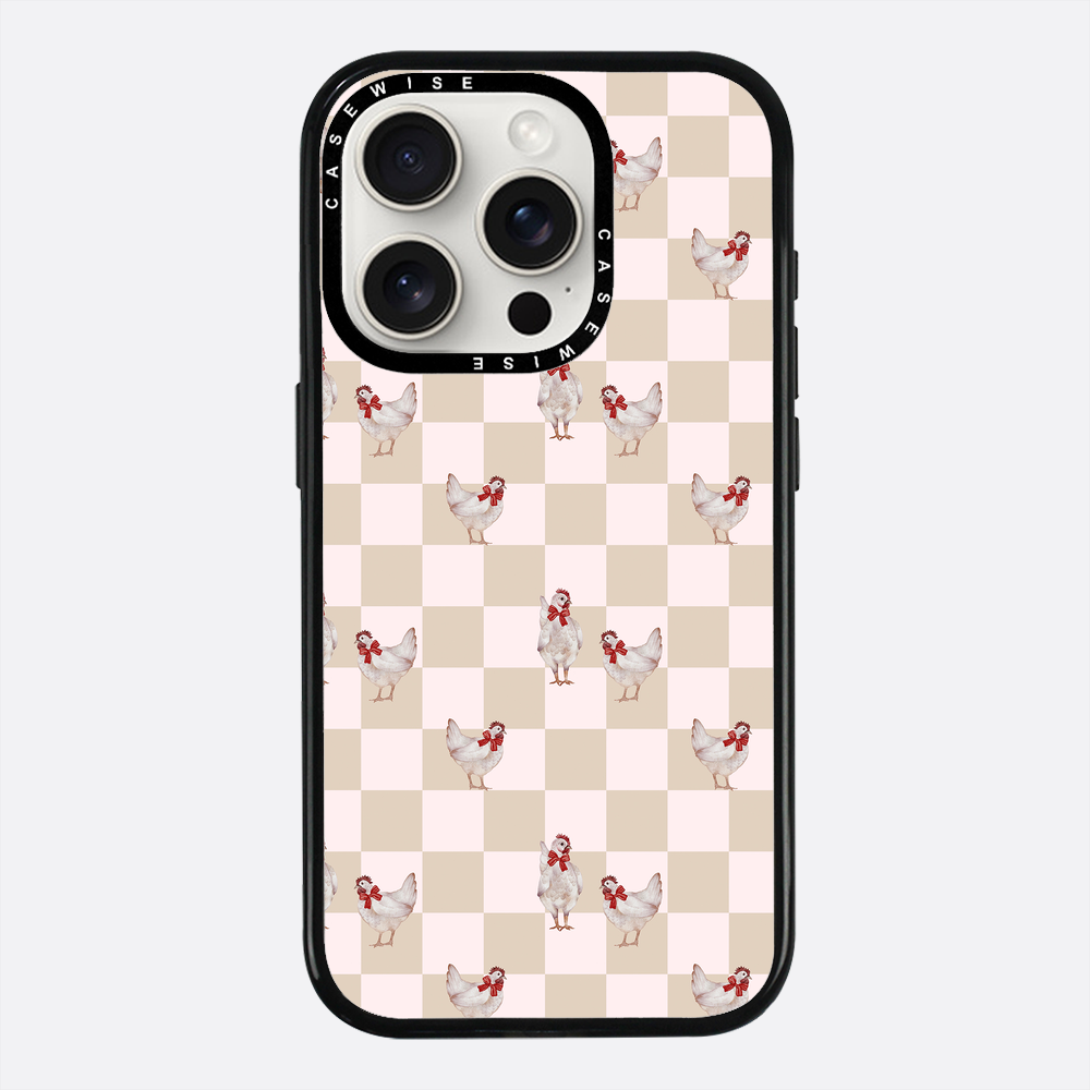 Kurczaki na kracie ciemny beż - Etui