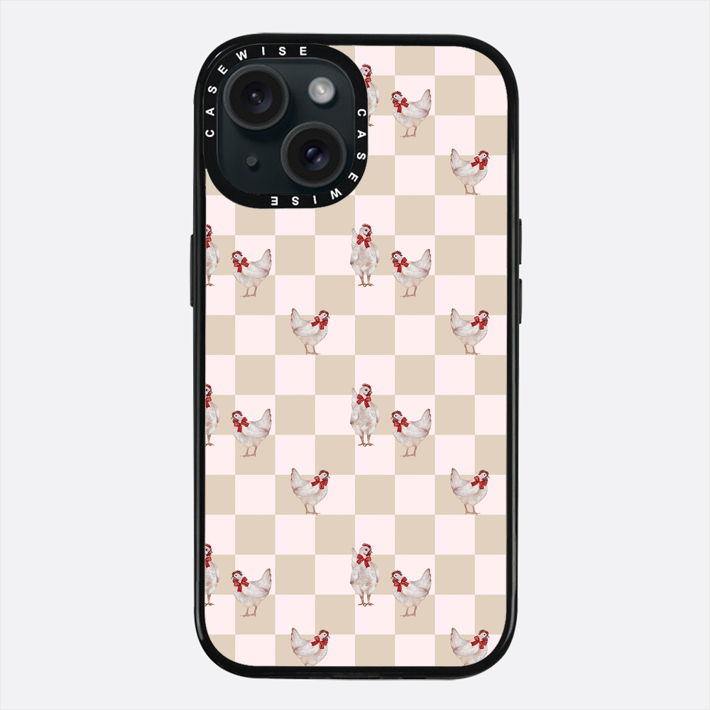 Kurczaki na kracie ciemny beż - Etui