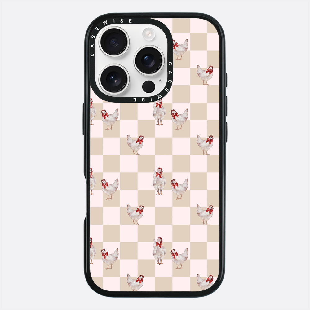 Kurczaki na kracie ciemny beż - Etui