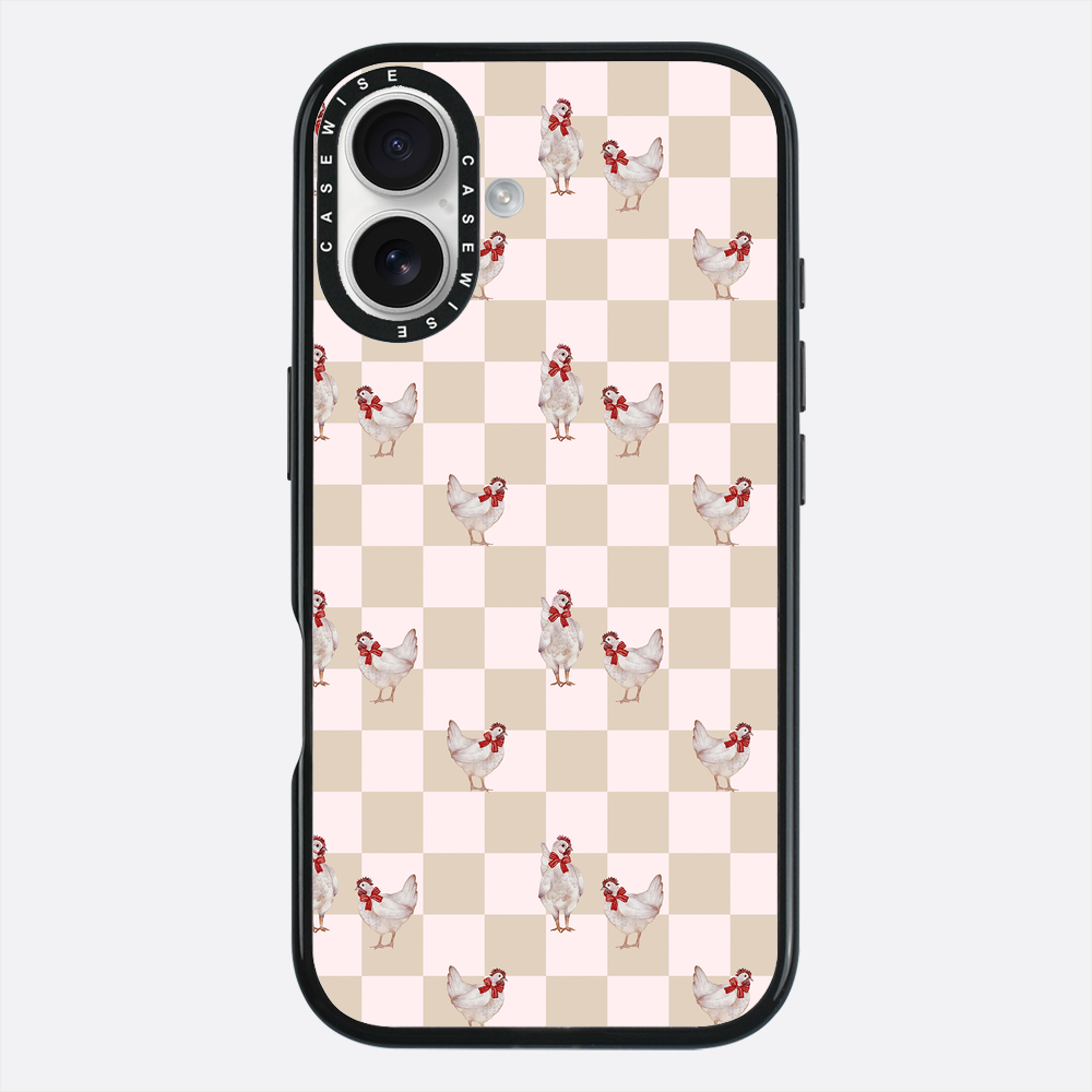 Kurczaki na kracie ciemny beż - Etui