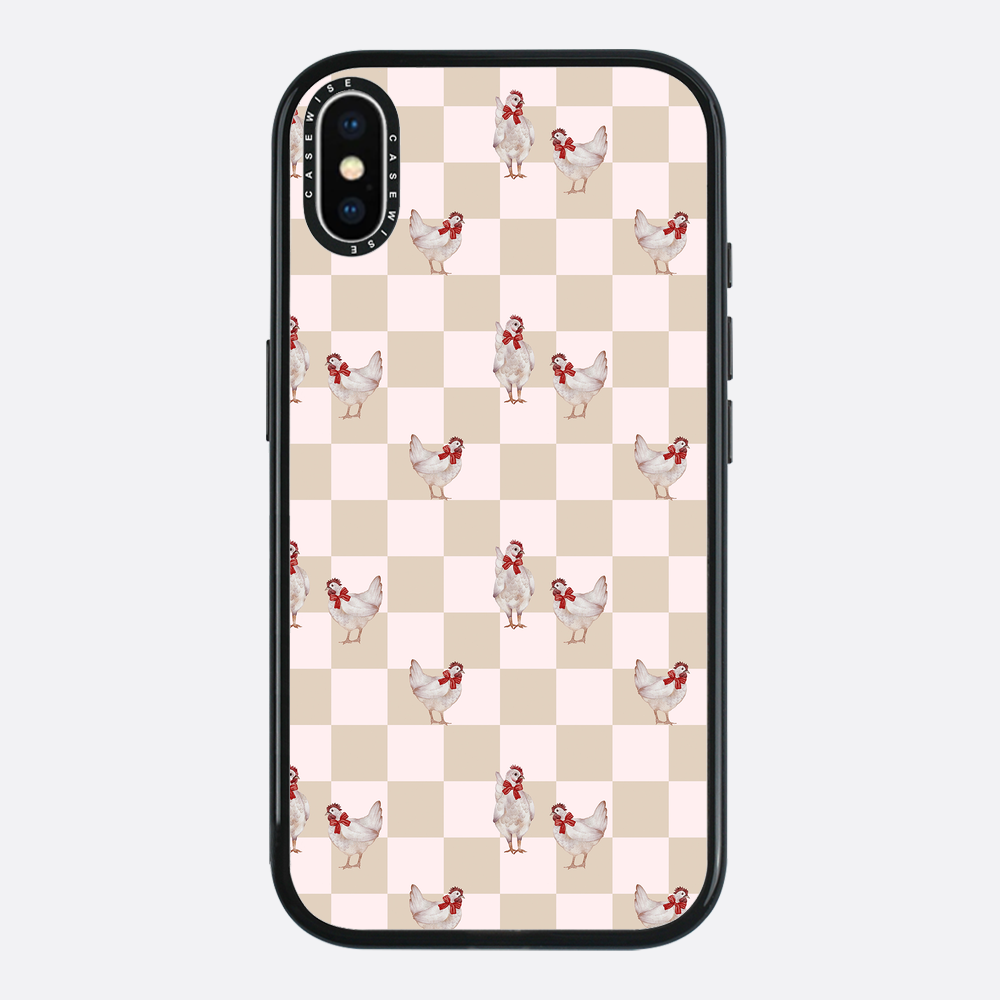 Kurczaki na kracie ciemny beż - Etui