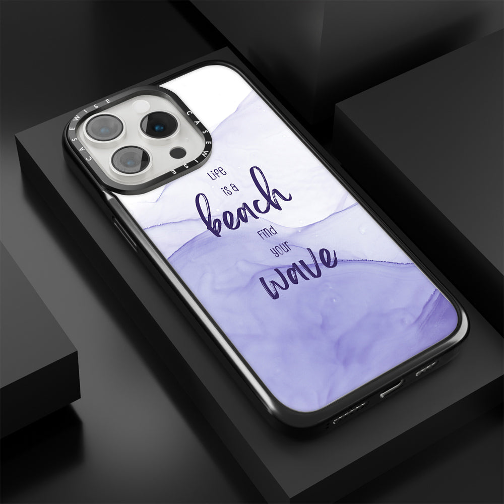 Life is a beach. Find your wave. | floating colors - Etui
