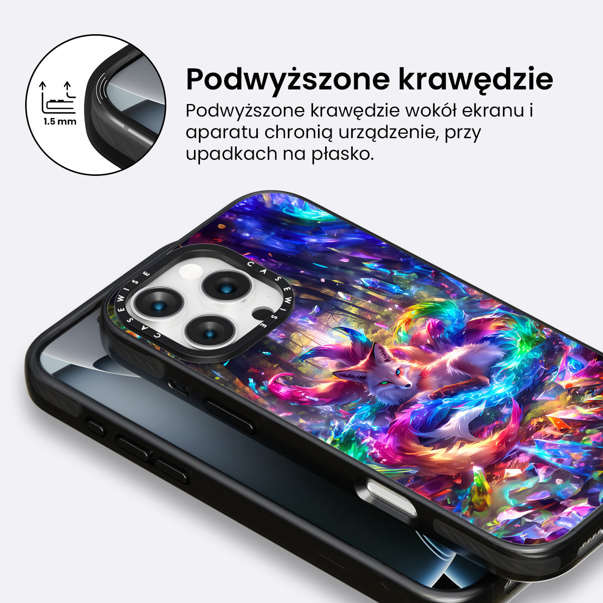 Crystal Rainbow Kitsune Fox - Etui