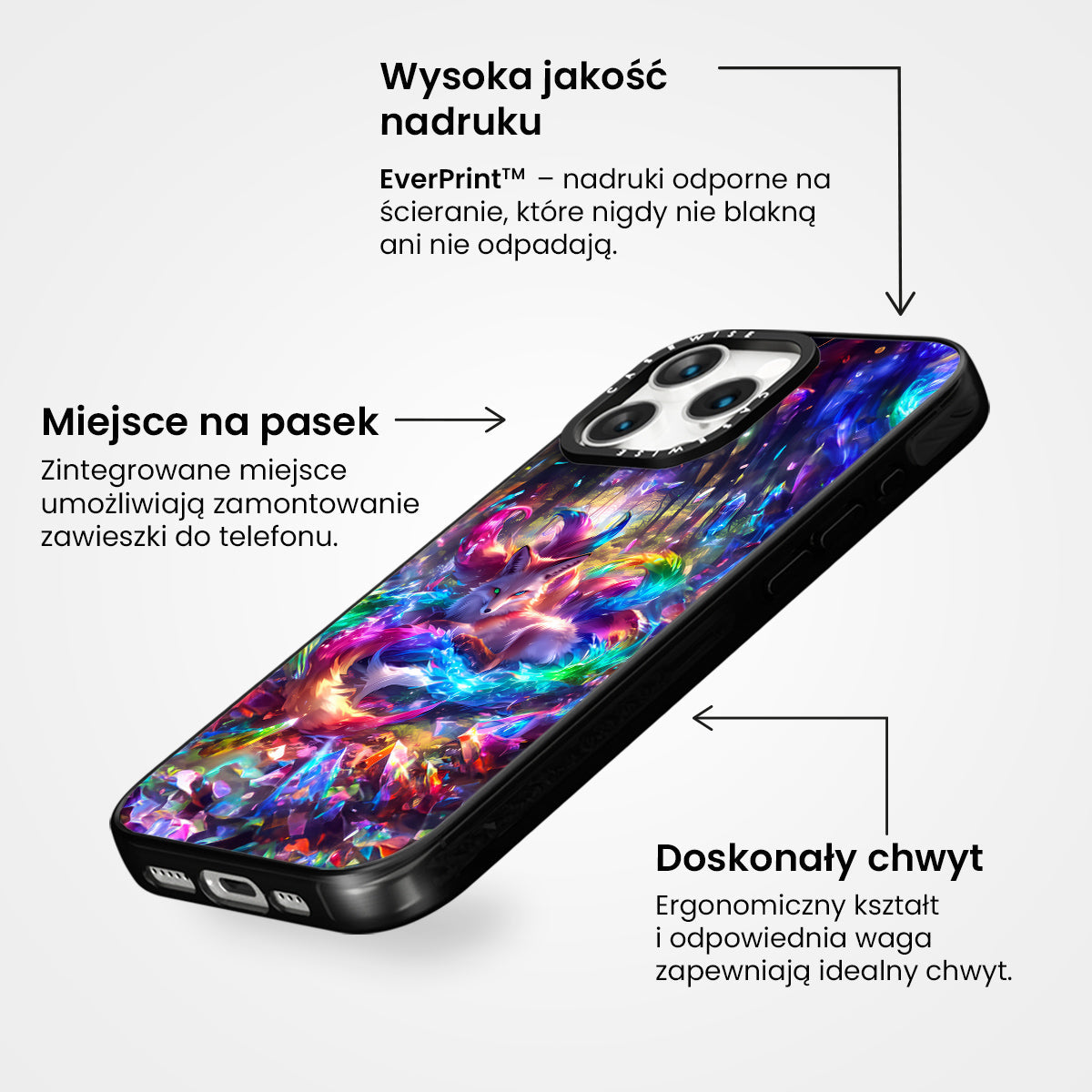 Crystal Rainbow Kitsune Fox - Etui