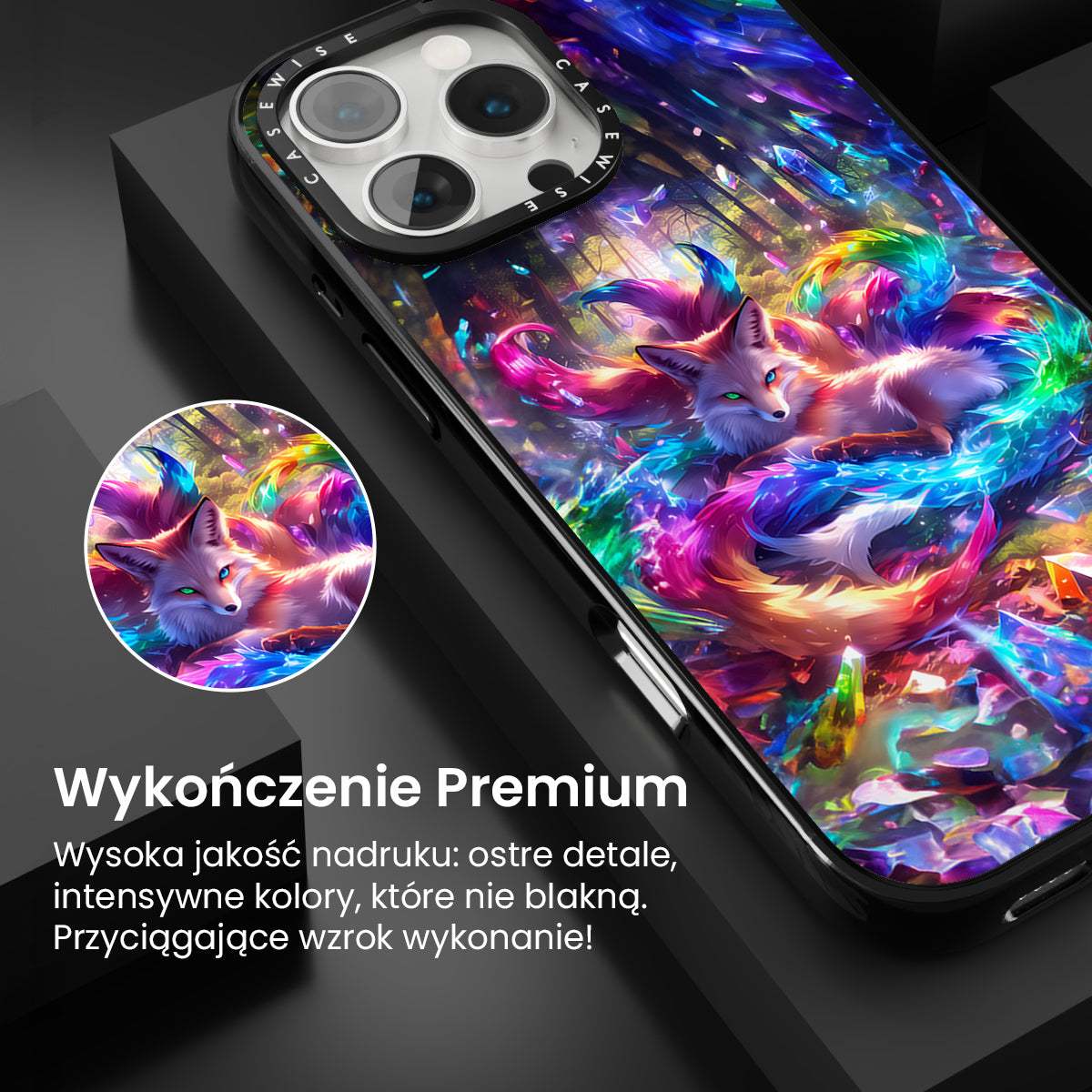 Crystal Rainbow Kitsune Fox - Etui