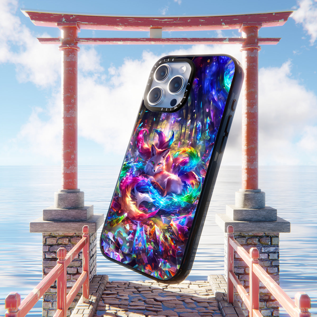 Crystal Rainbow Kitsune Fox - Etui