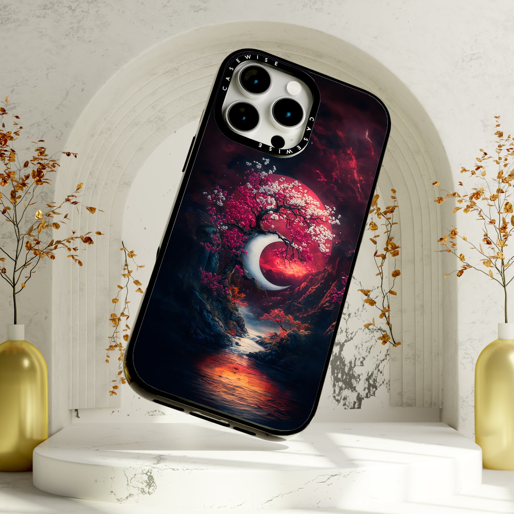 Half Moon Cherry Blossom - Etui