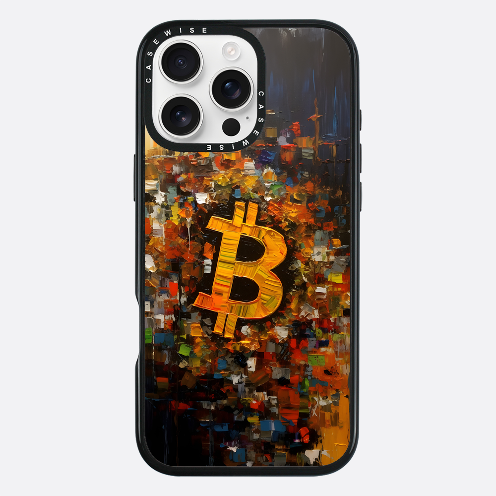 Abstract Bitcoin Painting - Etui