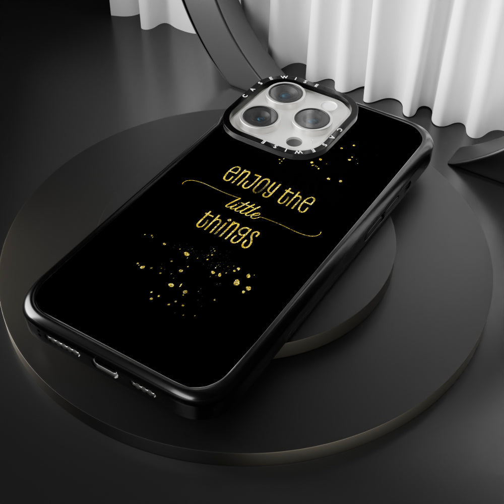 TEXT ART GOLD Enjoy the little things - Etui