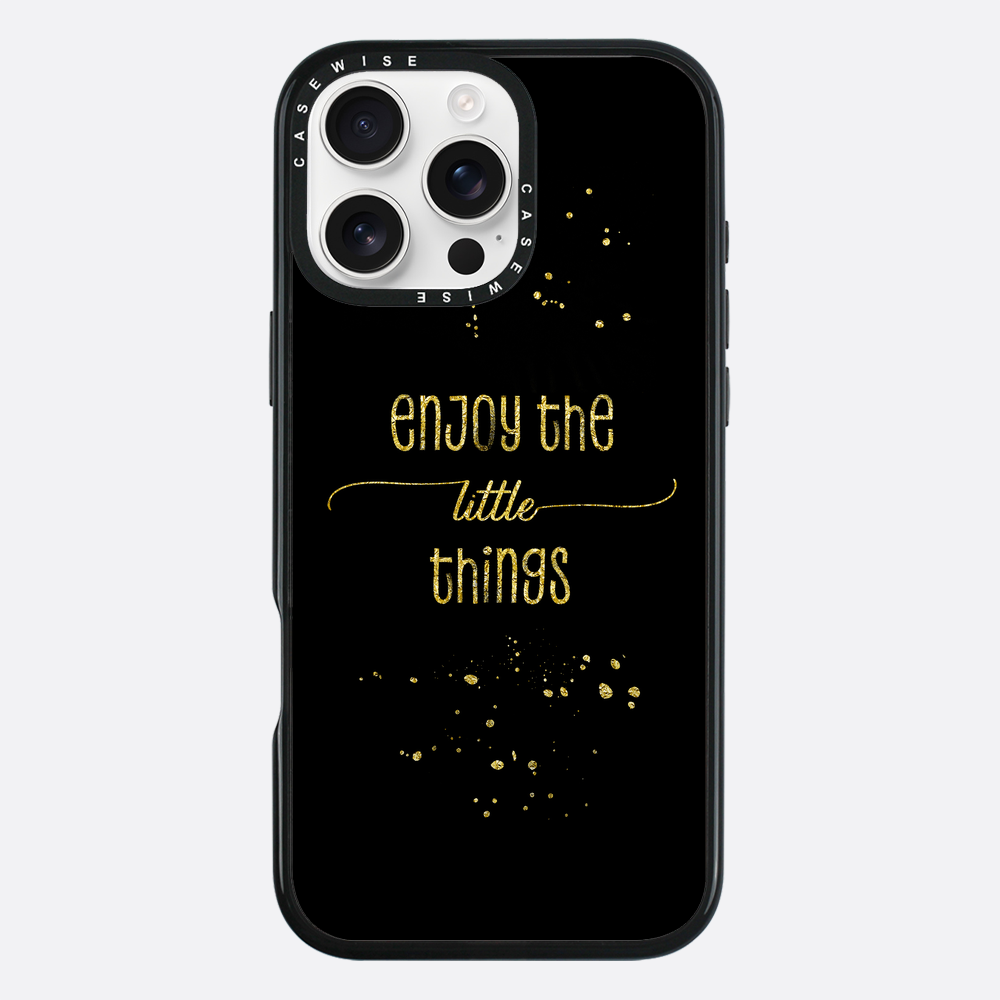 TEXT ART GOLD Enjoy the little things - Etui