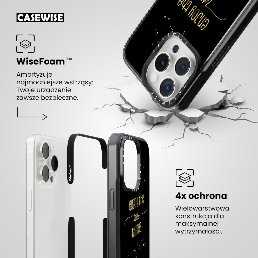 TEXT ART GOLD Enjoy the little things - Etui