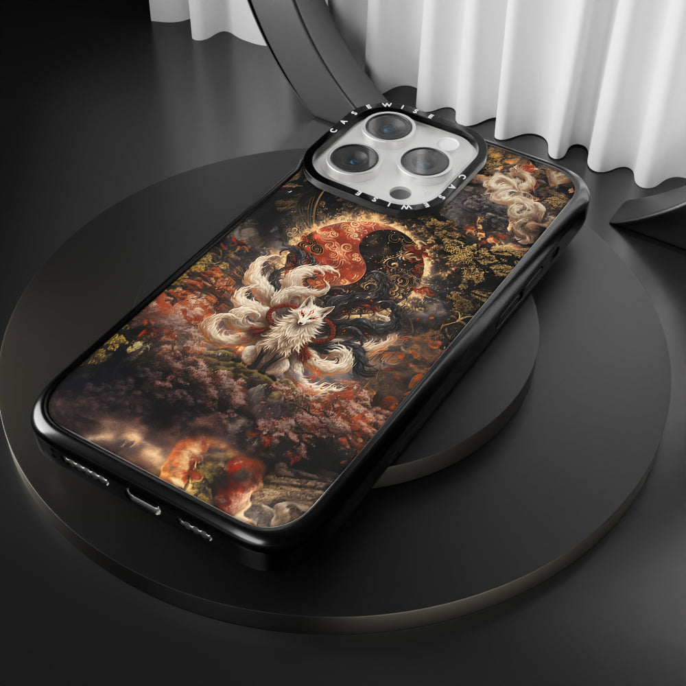 Yin and Yang Kitsune Painting - Etui