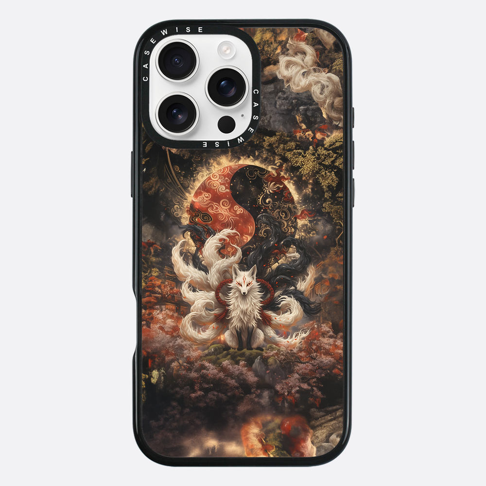 Yin and Yang Kitsune Painting - Etui