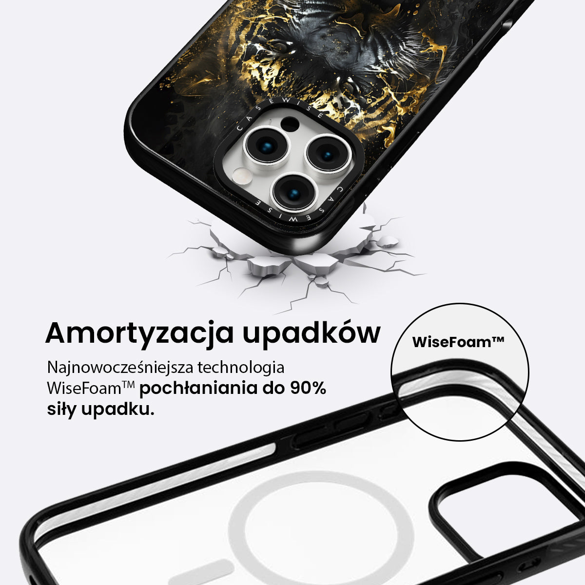 black golden tiger - Etui