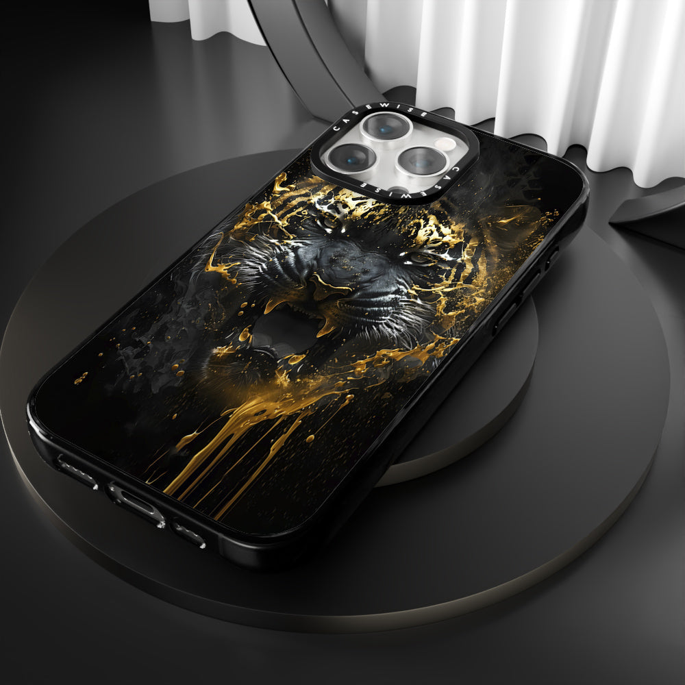 black golden tiger - Etui