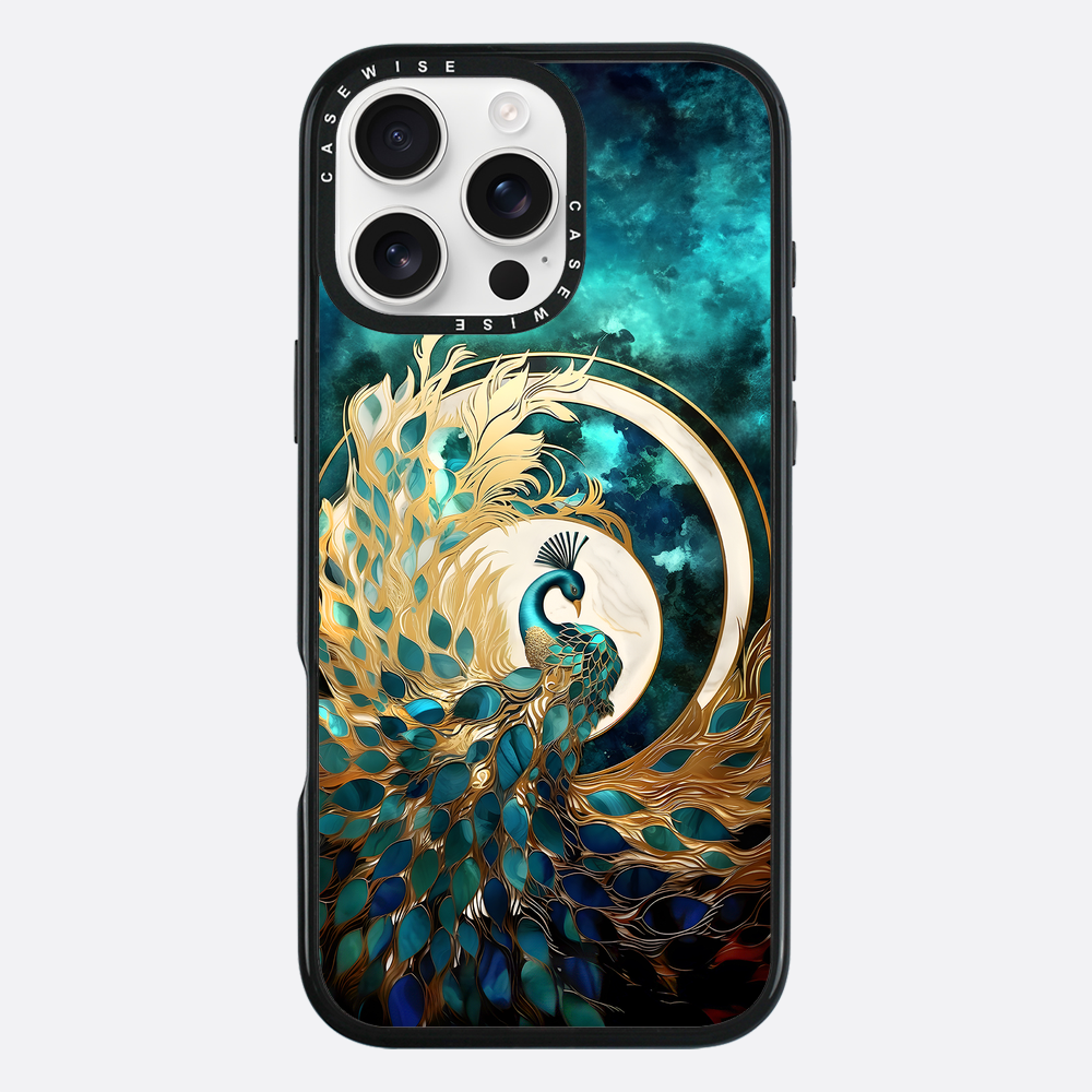 Abstract Peacock Kintsugi - Etui