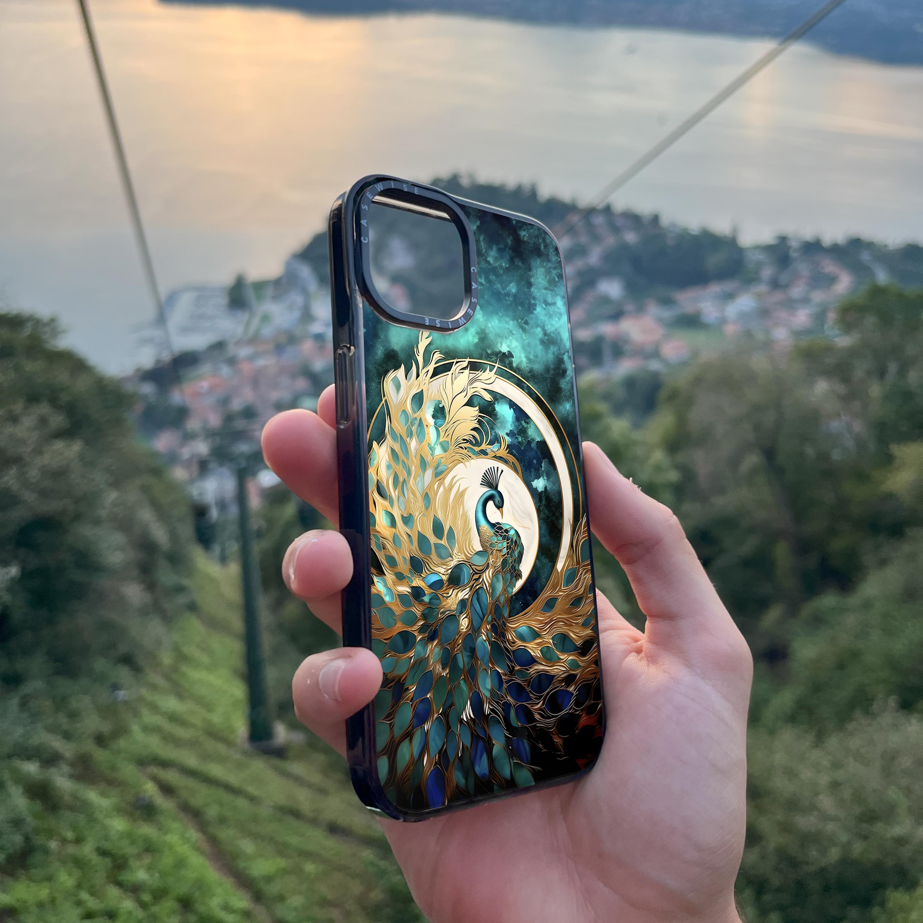 Abstract Peacock Kintsugi - Etui