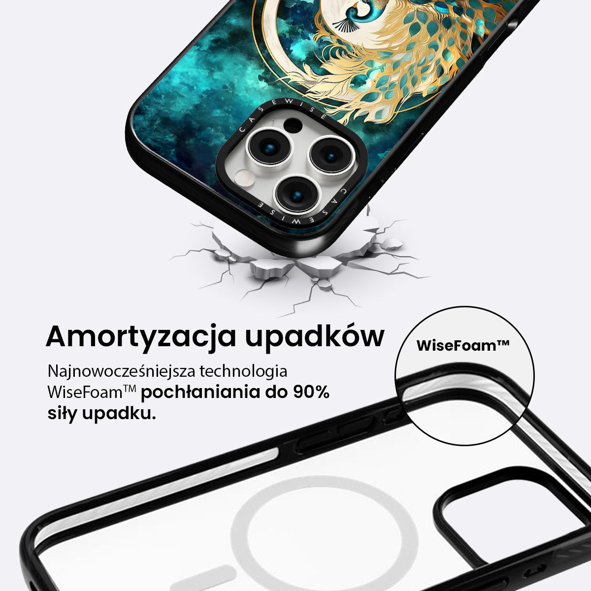 Abstract Peacock Kintsugi - Etui
