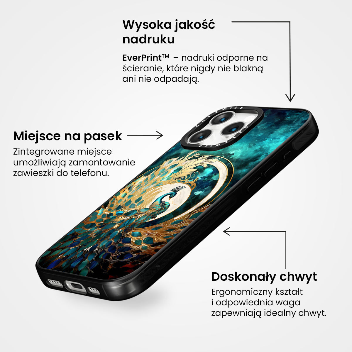 Abstract Peacock Kintsugi - Etui