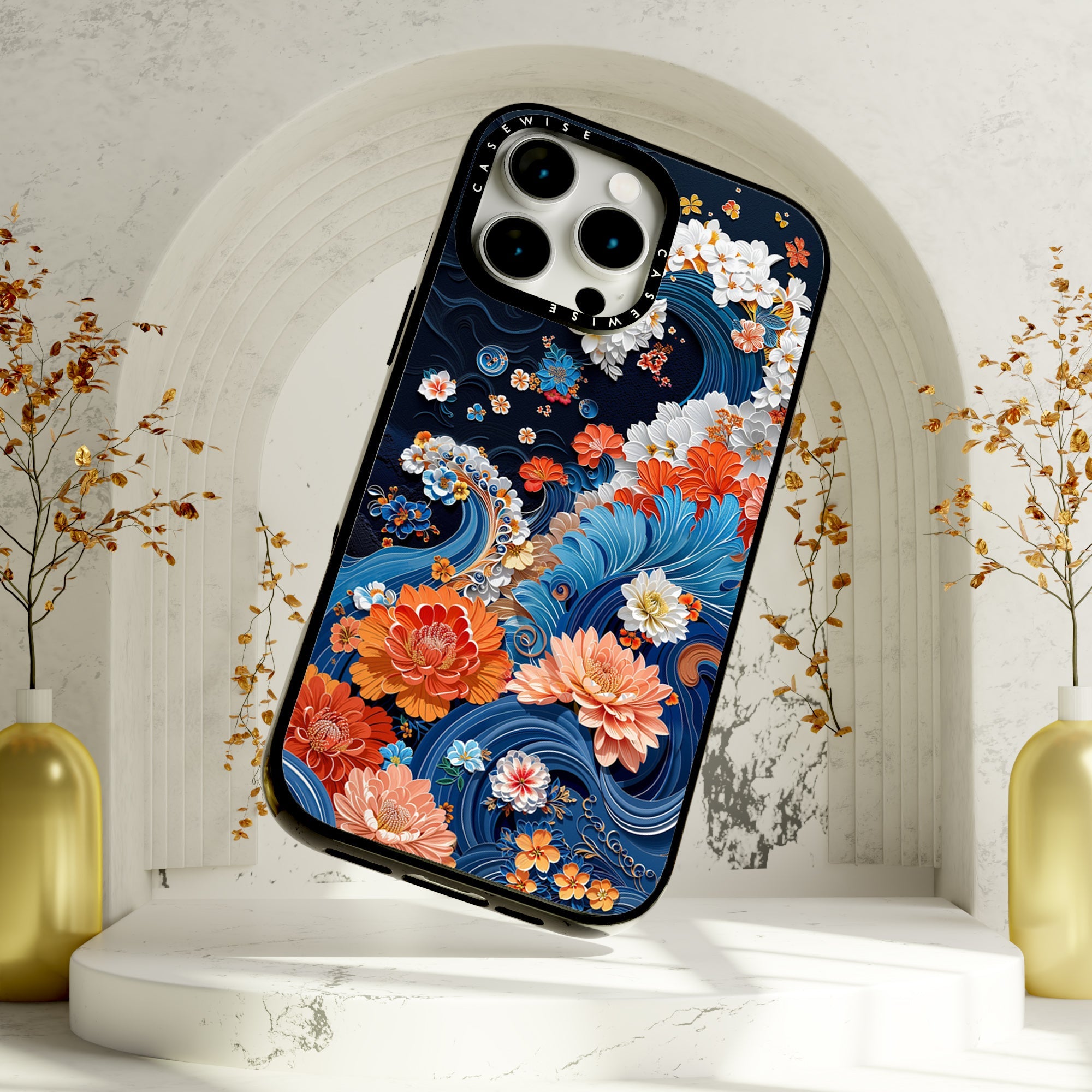 Floral Wave - Etui