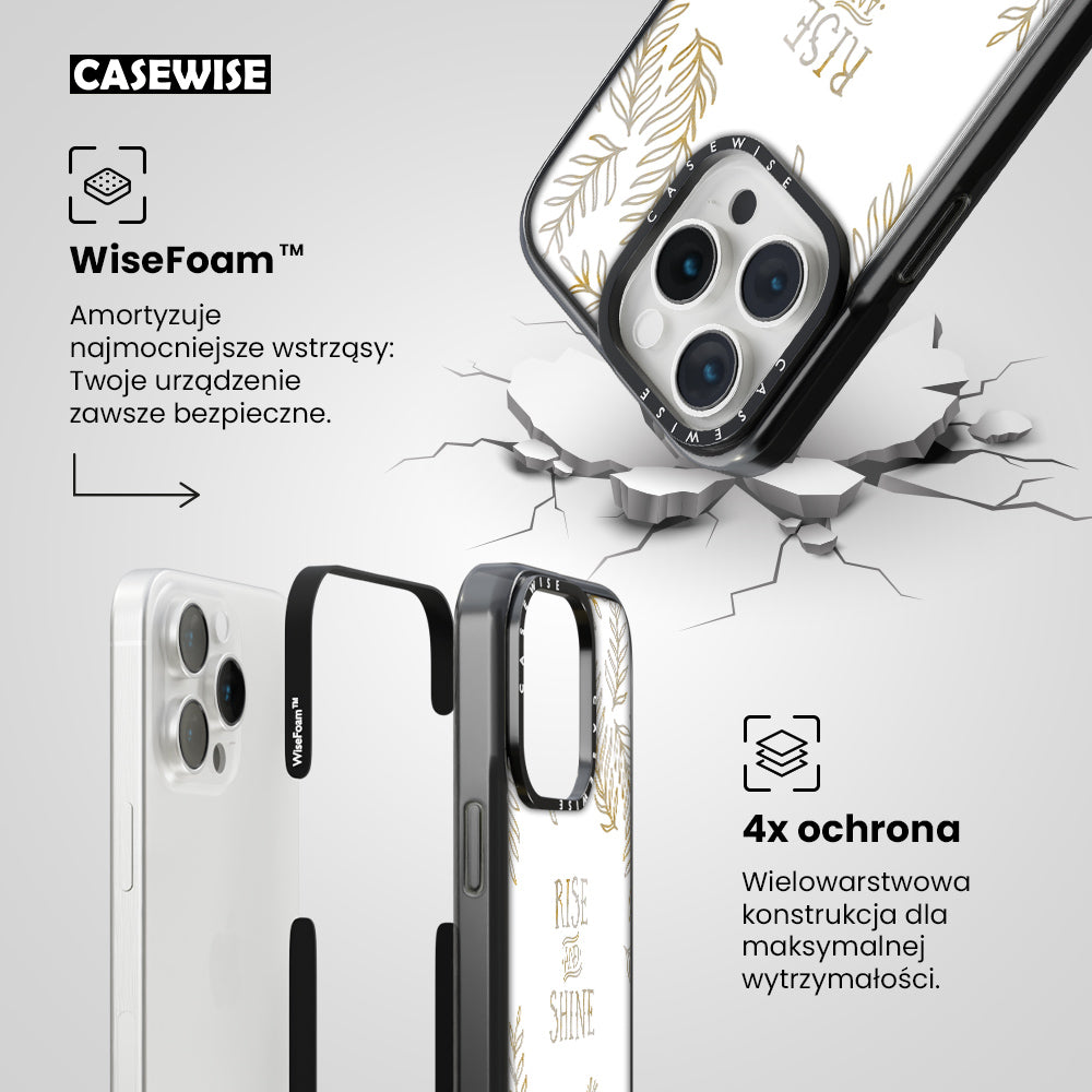 Graphic Art RISE & SHINE | gold & marble - Etui
