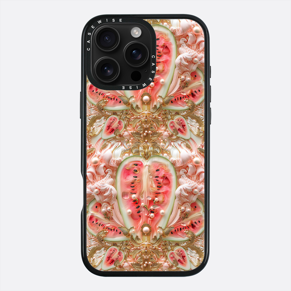 Różowy Melon z Złotem - Etui