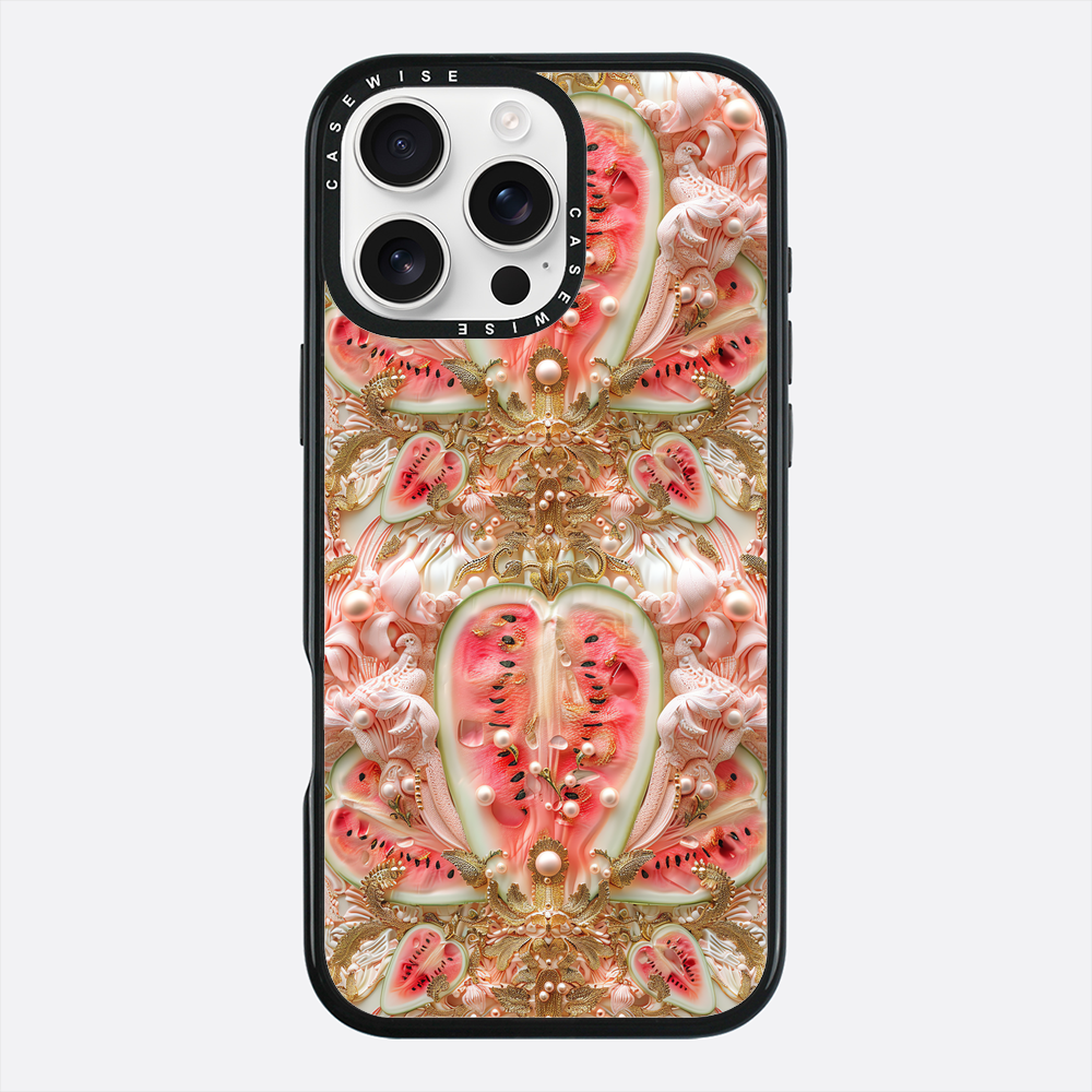 Różowy Melon z Złotem - Etui