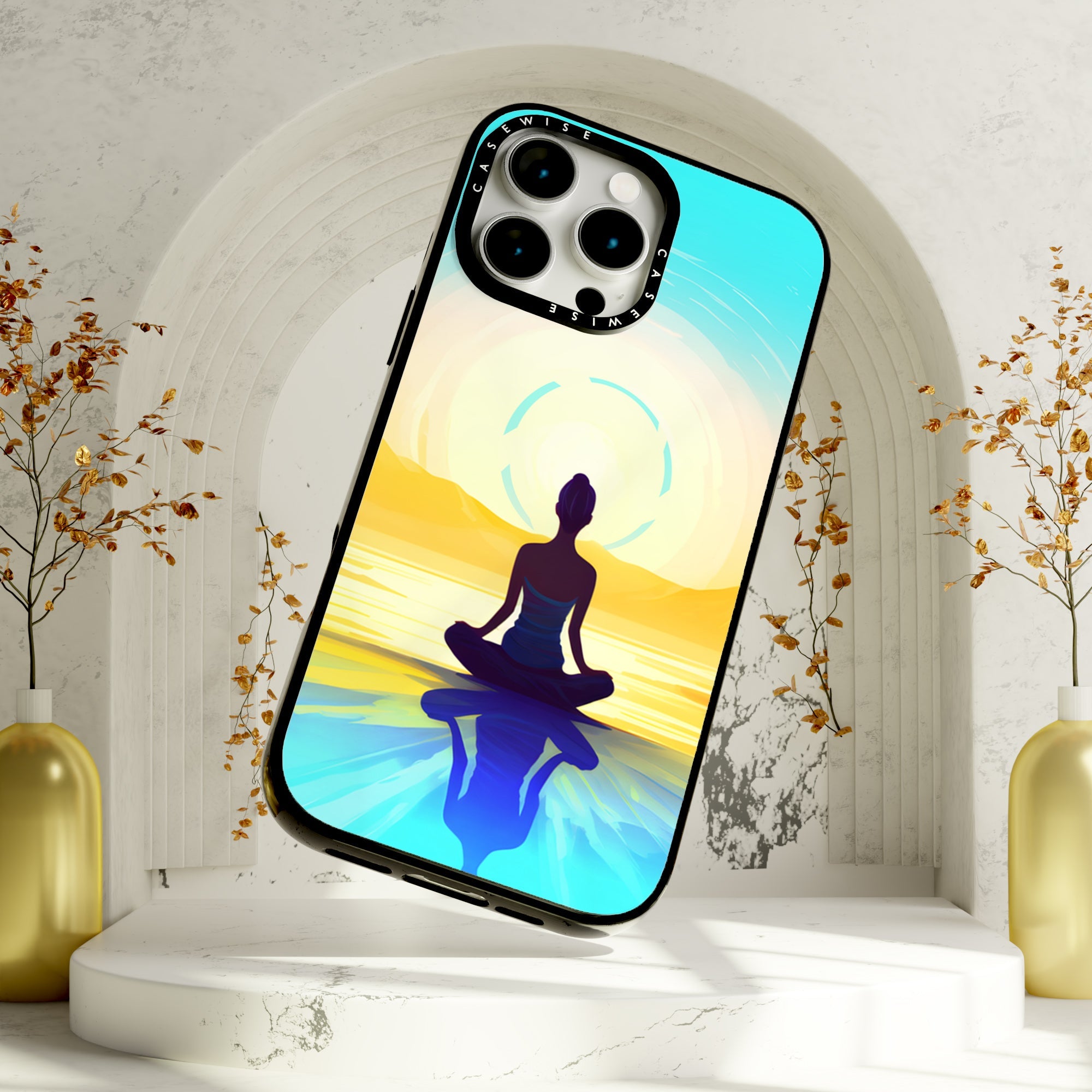 Sun Meditation Yellow Turquoise - Etui