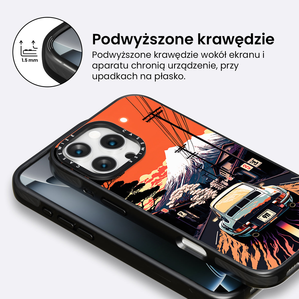 Porsche 911 Retro Painting - Etui