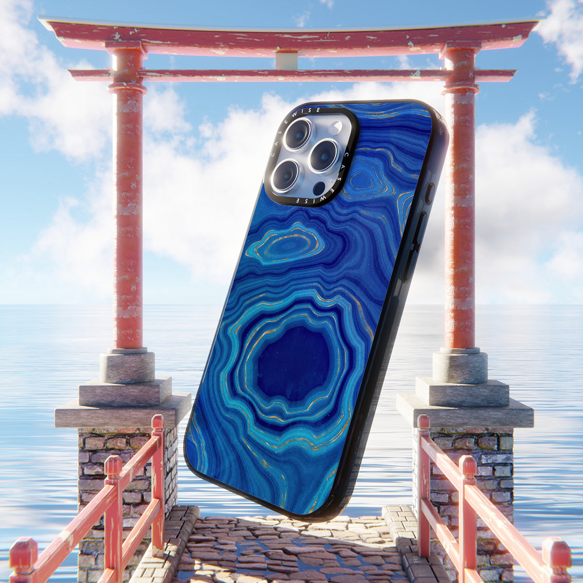 Blue Agate Texture 04 - Etui