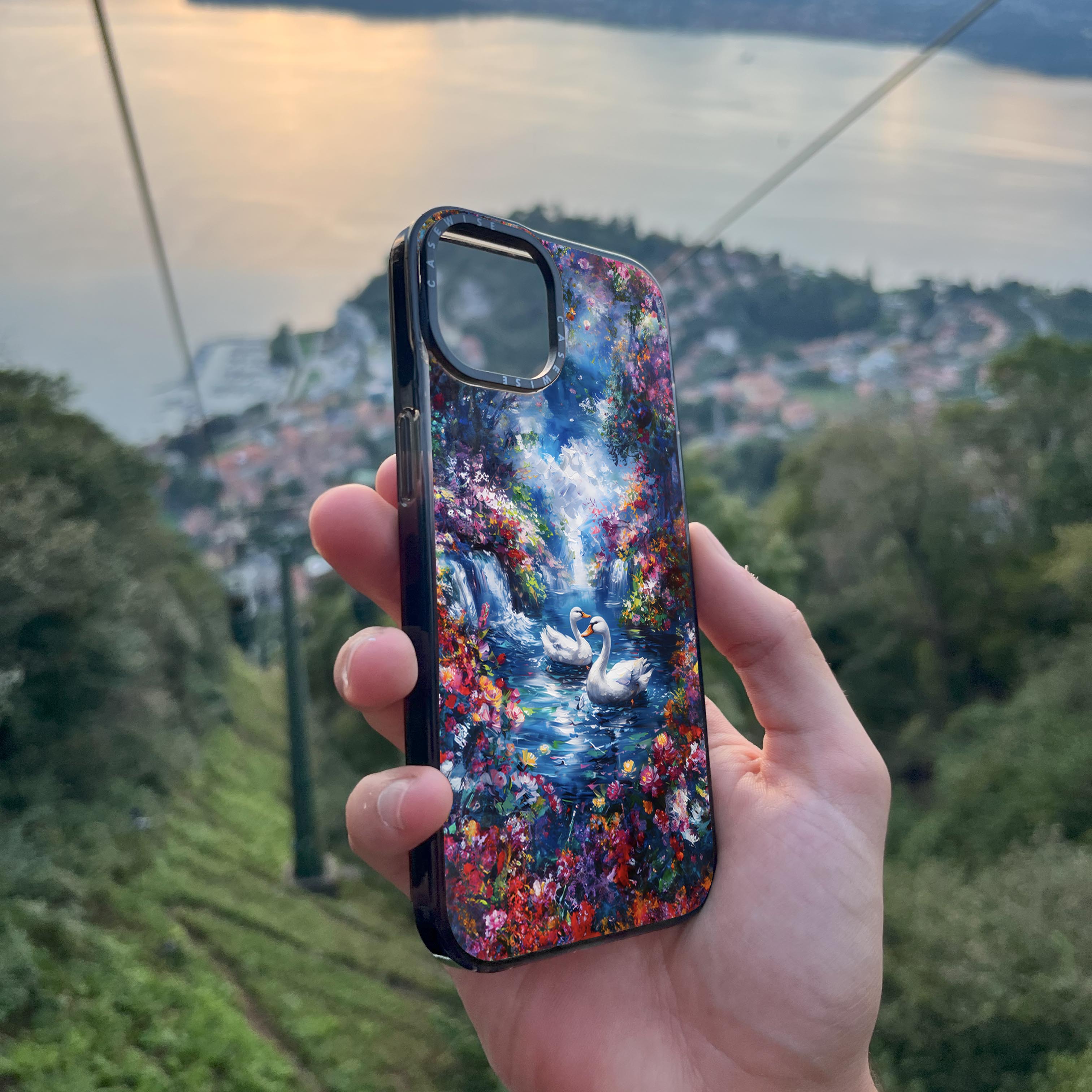 Swans in Colorful Nature - Etui