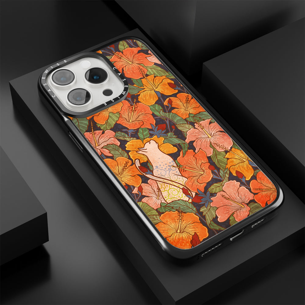 Cat and hibiscus - Etui