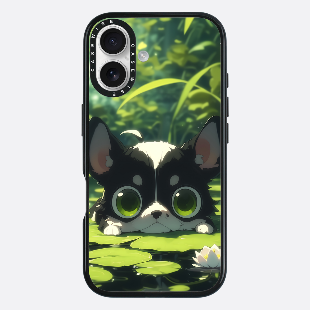 Cute Dog on Sea Rose - Etui