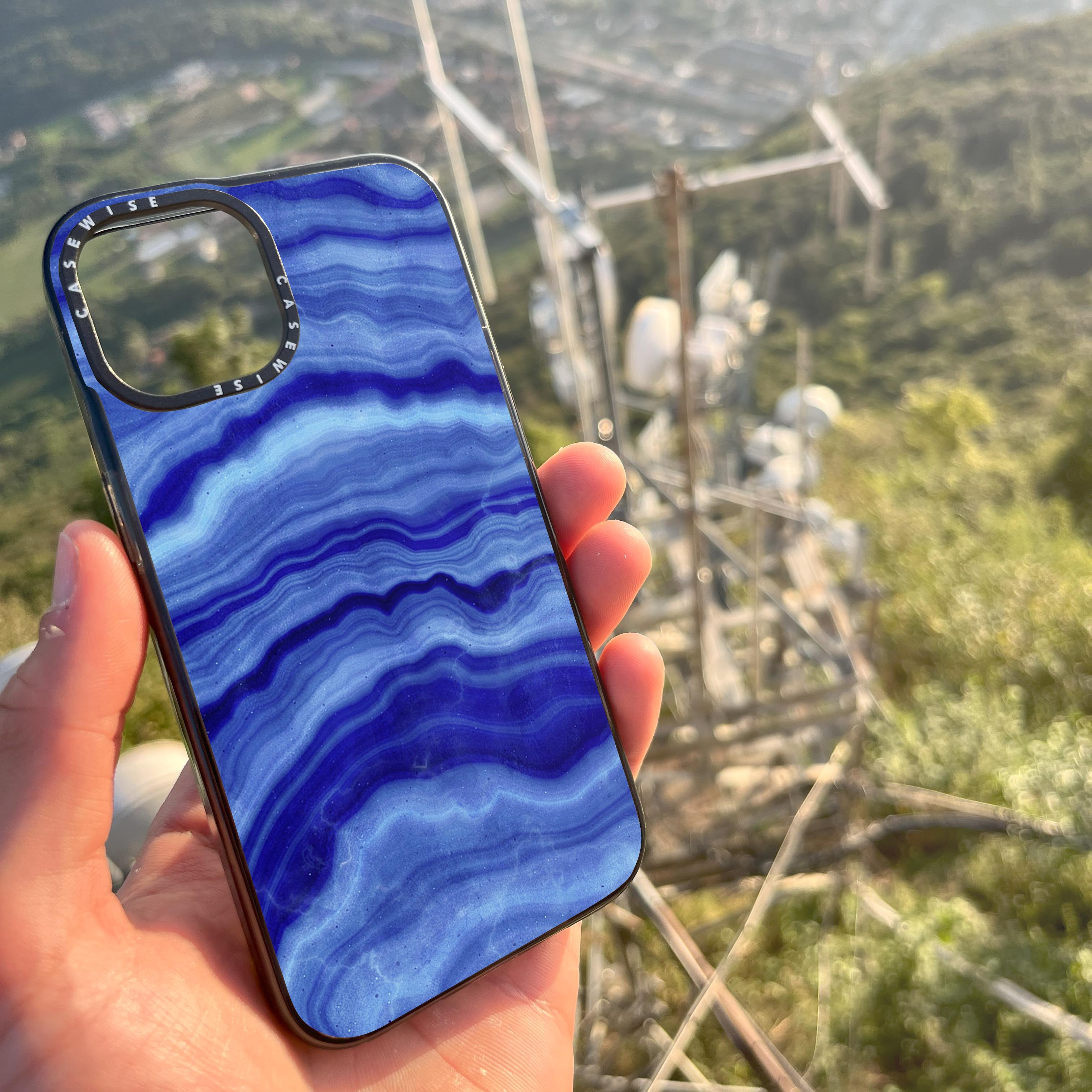 Blue Agate Texture 02 - Etui