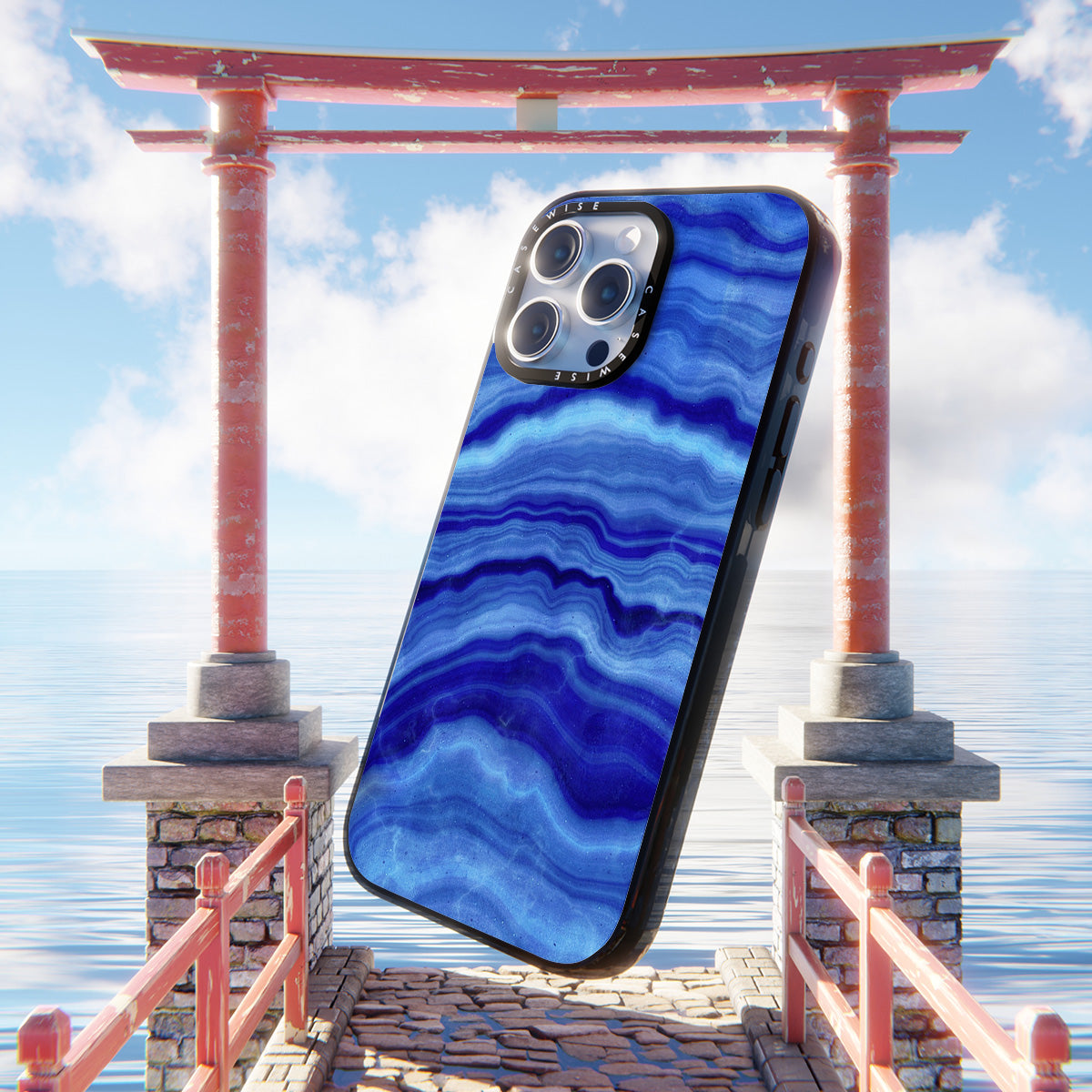 Blue Agate Texture 02 - Etui