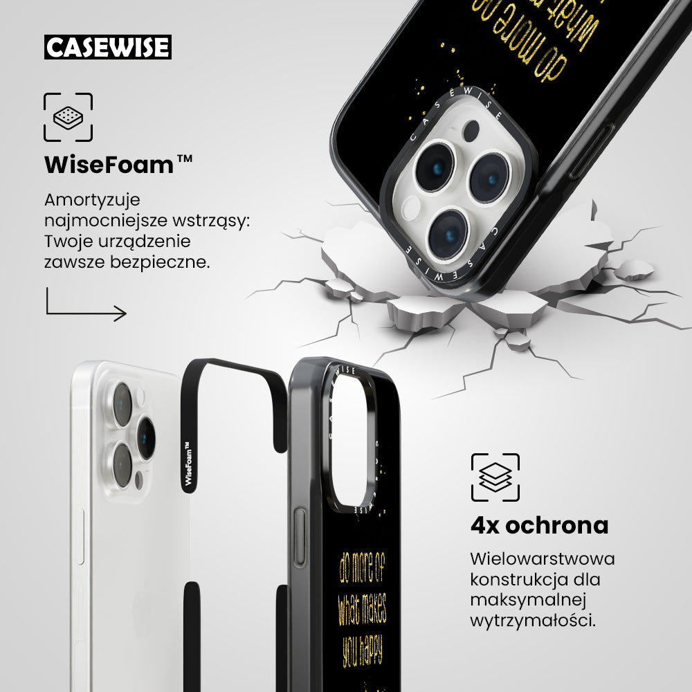 TEXT ART GOLD Do more of what makes you happy - Etui