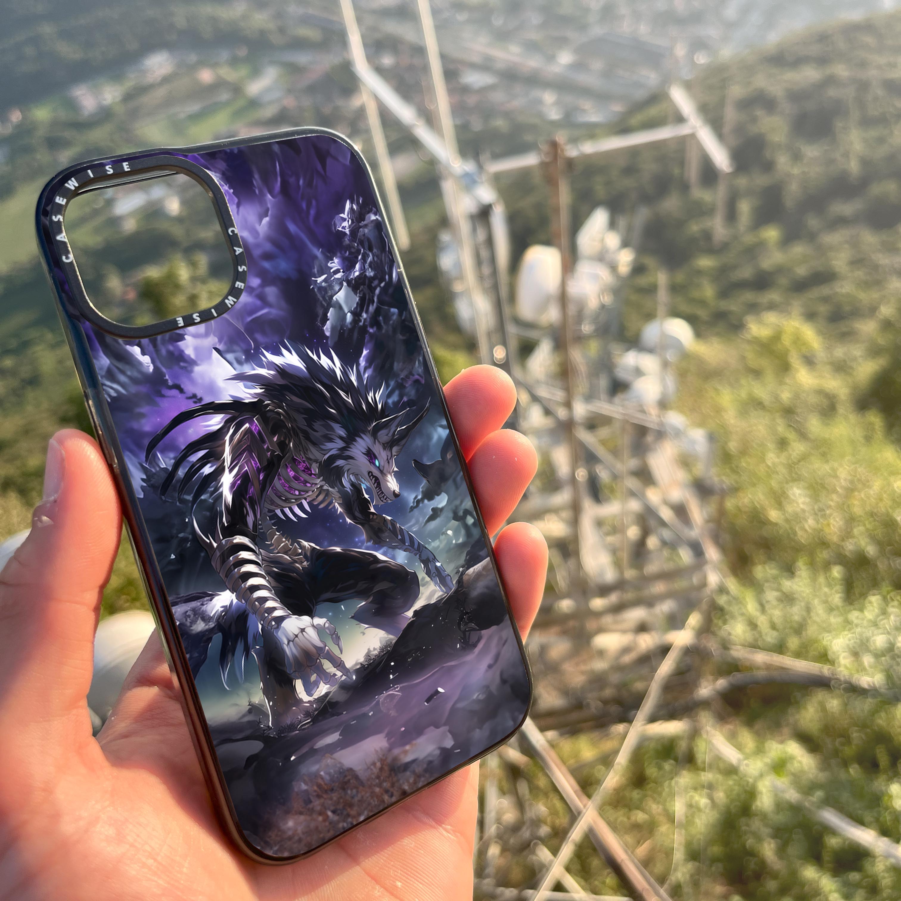 Purple Galaxy Wolf - Etui