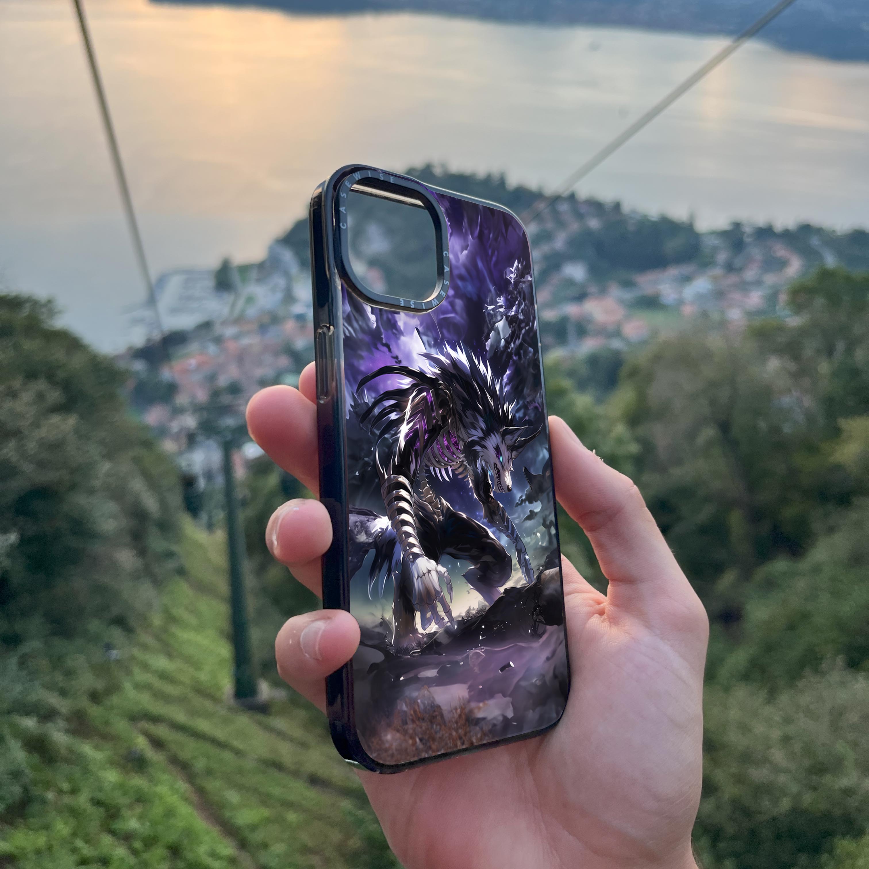 Purple Galaxy Wolf - Etui