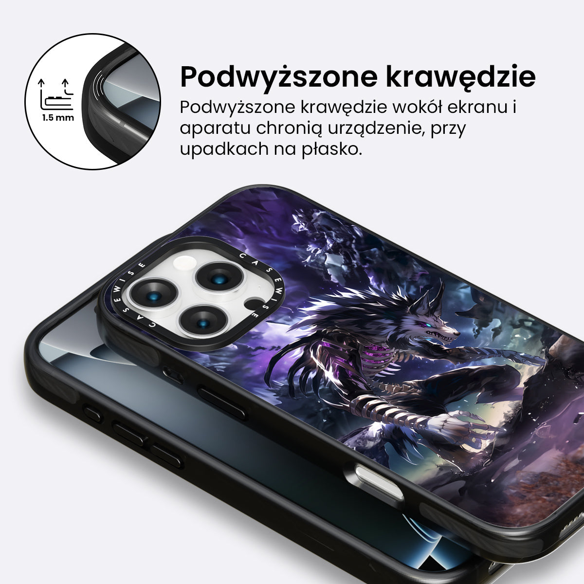 Purple Galaxy Wolf - Etui