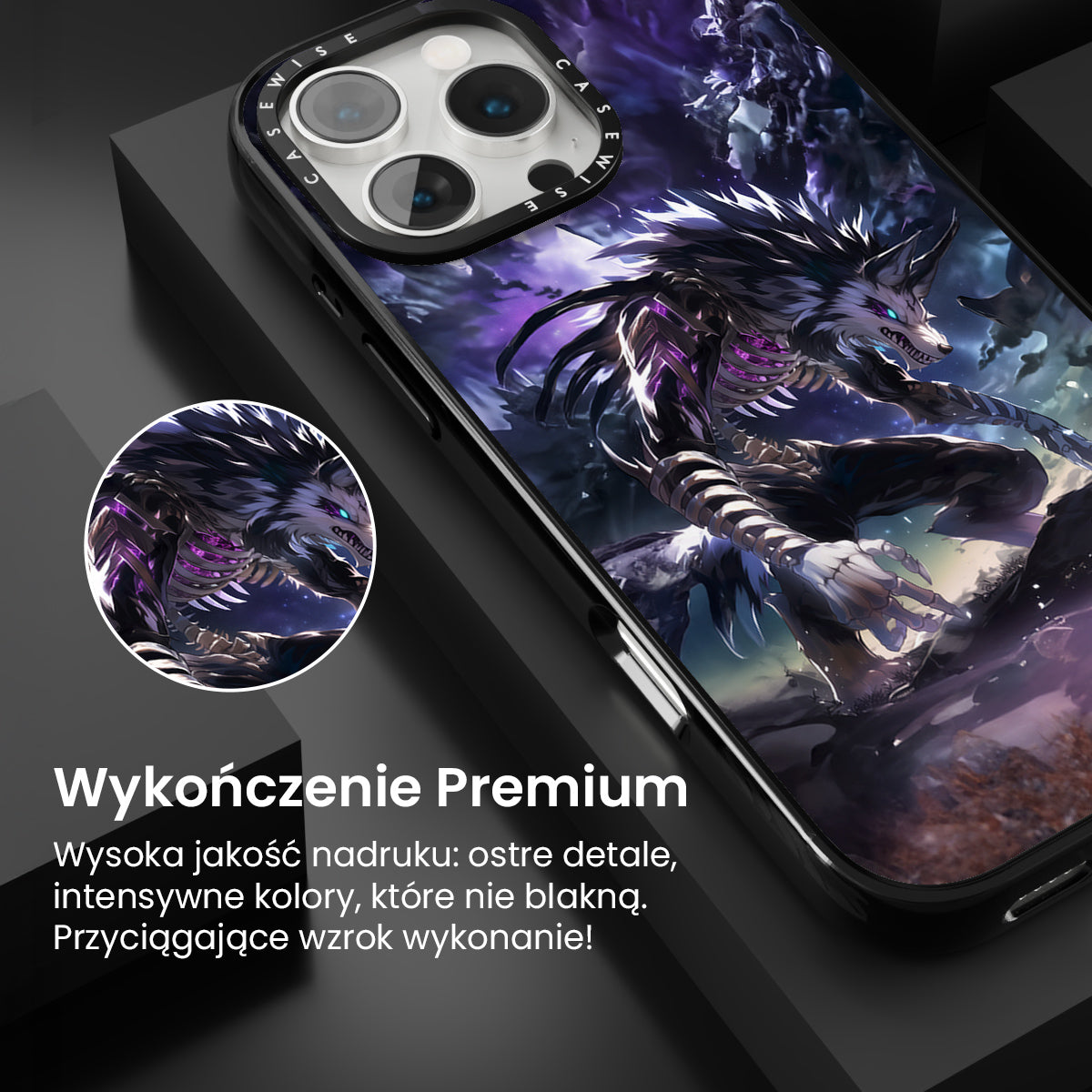 Purple Galaxy Wolf - Etui