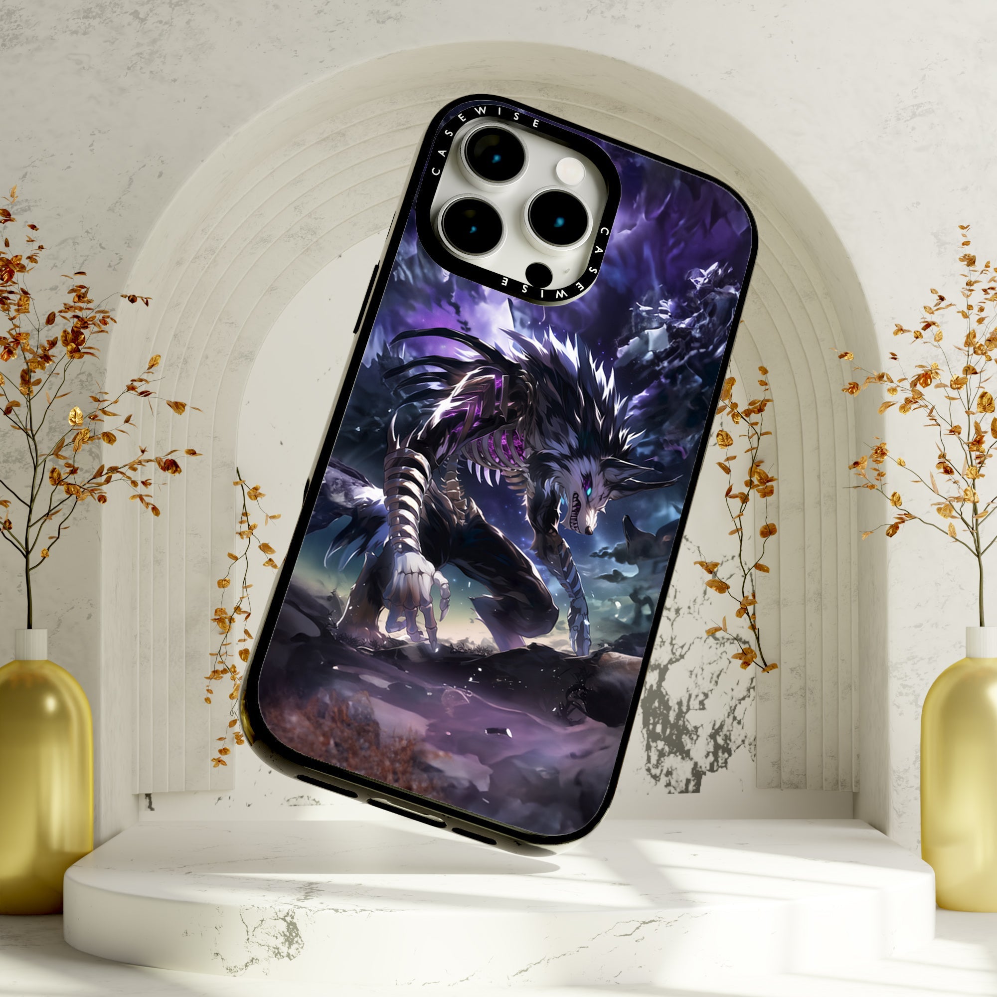 Purple Galaxy Wolf - Etui